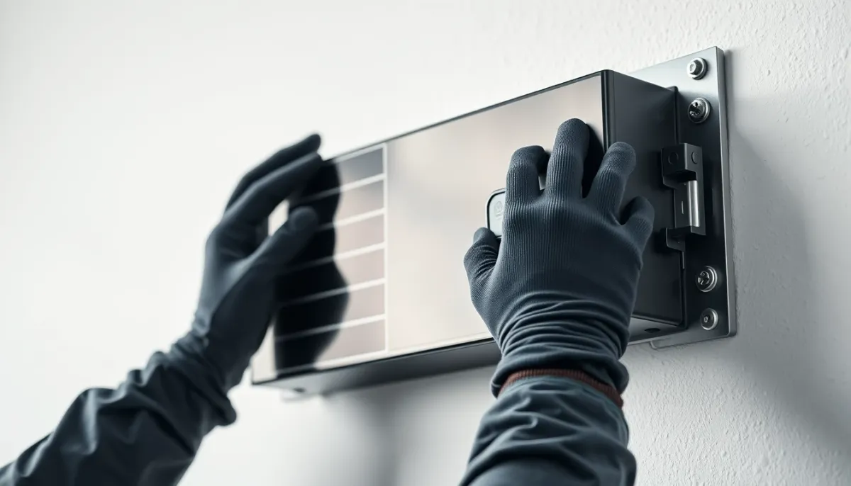Installation d'un module de batterie solaire modulaire sur un mur