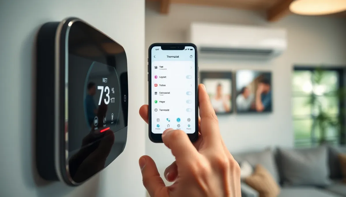 Thermostat intelligent et application mobile pour piloter la pompe à chaleur