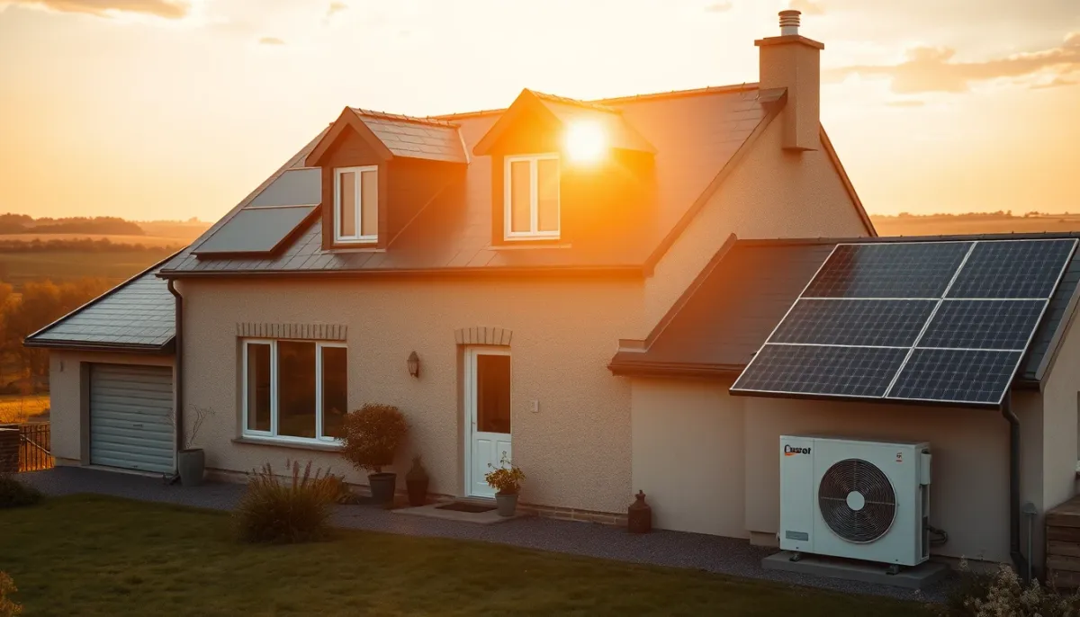 Maison familiale du Finistère équipée de panneaux solaires et d'un chauffe-eau thermodynamique