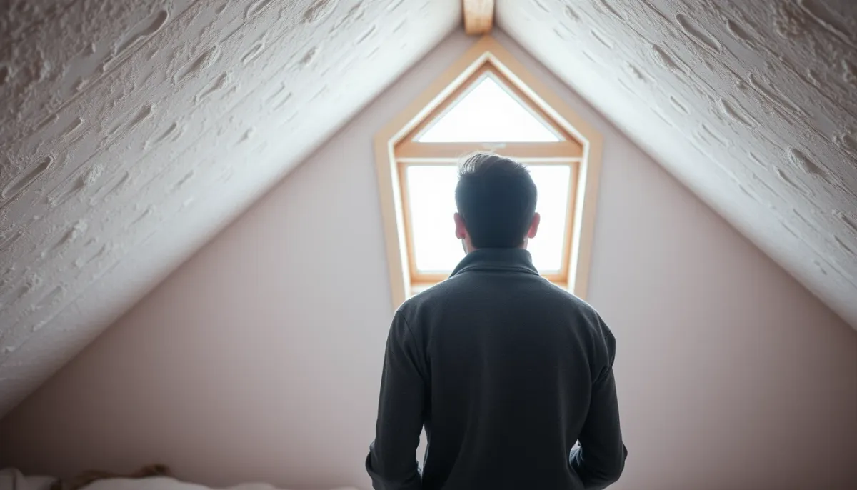 Propriétaire profitant de ses combles aménagés après isolation
