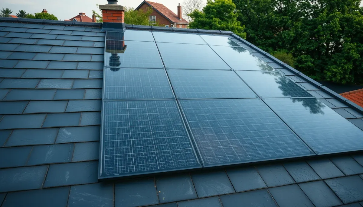 Intégration esthétique de panneaux solaires full black sur une toiture en ardoise